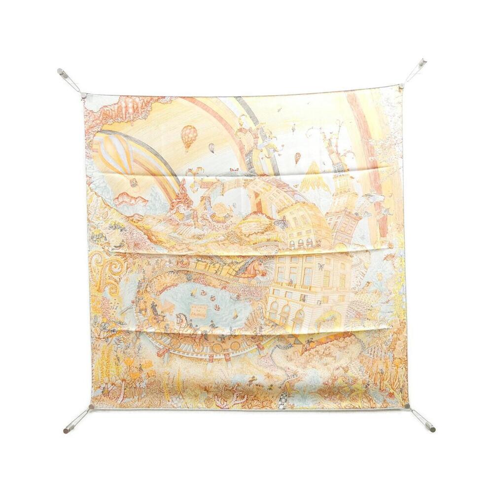 Hermes LES FOLIES DU FAUBOURG Carre Scarf Muffler